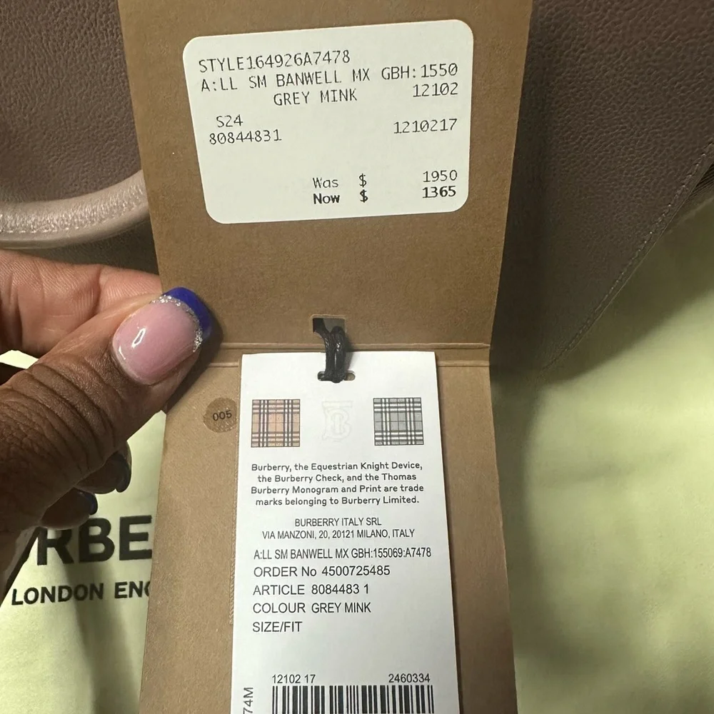 Burberry Beige Leather Tote Bag - Picture 6 of 7